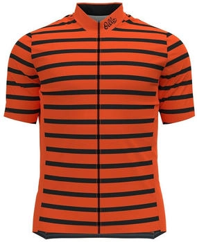 Odlo Essential Print Radtrikot exuberant orange schwarz