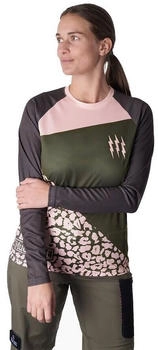 Muc-Off Jersey Riders Long Sleeve grün pink leopard