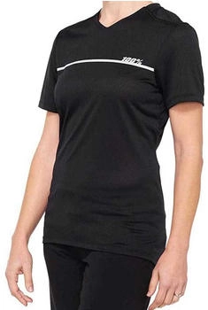 100% Damen Kurzarm Fahrrad Jersey schwarz weiss
