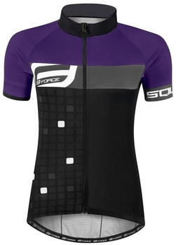 Force Radtrikot Jersey Kurzjacke SQUARE violett schwarz