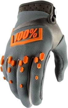 100% Airmatic Hexa Motocross Handschuhe grau orange