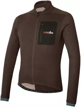 RH+ All Road Langarmtrikot kaffebraun mattblau