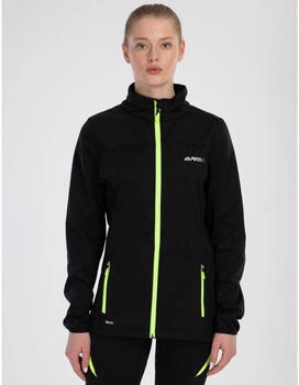 Airtracks Thermo Softshell Fahrradjacke Pro Line II schwarz neongelb