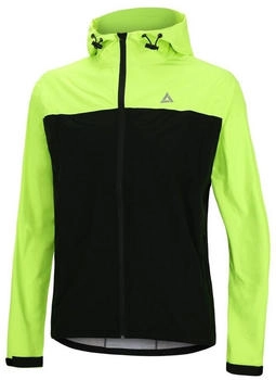 Airtracks Regenjacke Kapuze schwarz neon