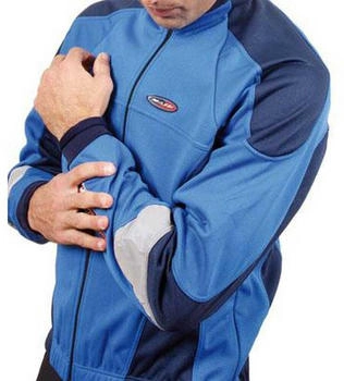 Massi 100% Windproof Tech Radsport Jacke blau schwarz