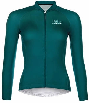 Force Radtrikot PURE Lady langarm petrolblau