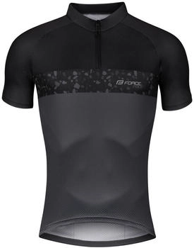 Force Radtrikot Jersey ROCK shirt grau-schwarz