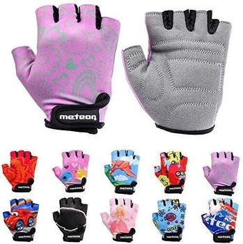 Meteor Kinder Fahrradhandschuhe Bike Gel BMX Handschuhe flower