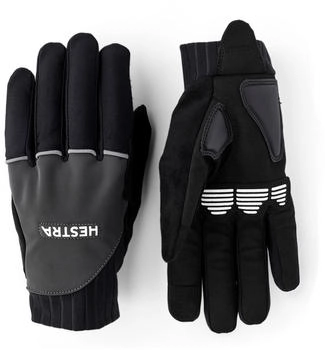 Hestra Bike Reflective Long 5 Finger dunkelgrau