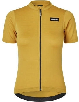 GripGrab EXPLR Merinotech Kurzarm-Trikot senfgelb