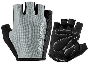 Rockbros Fahrradhandschuhe grau schwarz Fäustlinge Polyester