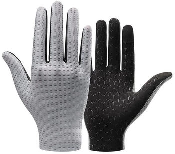 Rockbros Atmungsaktive Vollfinger-Fahrradhandschuhe grün schwarz
