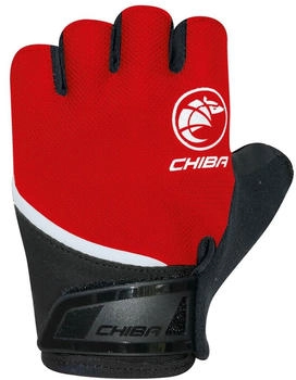 Chiba Kinder Fahrrad Handschuhe kurz rot schwarz 2024