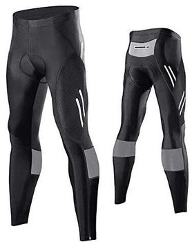 MEETWEE Lange Fahrradhose Kompression Radhose Leggings 3D Schwamm Sitzpolster