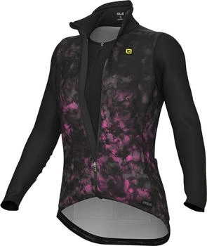 Alé Cycling Ghostly Damen Jacke pechschwarz rosa