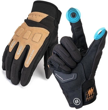 Rockbros Fahrradhandschuhe Winter Herbst Stoßdämpfend schwarz braun