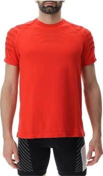 UYN Padel Series OW kurzarm Tennisshirt R232 mandarin rot