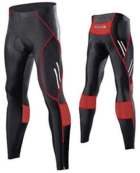MEETWEE Radlerhose Lange Fahrradhose Kompression Radhose Leggings elastisch atmungsaktiv 3D Schwamm Sitzpolster