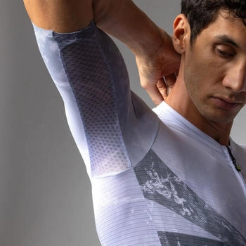 Al&eacute; Cycling PR-E Quartz Kurzarmtrikot wei&szlig;/grau
