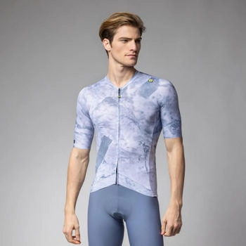 Alé Cycling PR-E Marble Kurzarmtrikot grau/blau