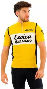 Santini x Eroica Colnago Wool Kurzarmtrikot gelb