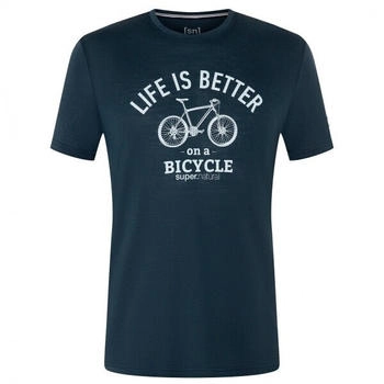 Super Natural Better Bike T-Shirt blau schwarz