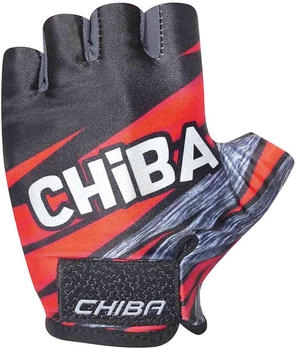 Chiba Kinder Fahrrad Handschuhe kurz rot schwarz