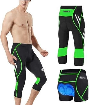 MEETWEE Radhose Kompression Radlerhose elastisch atmungsaktiv Sitzpolster