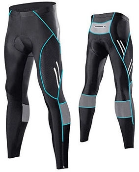 MEETWEE Radlerhose Lange Fahrradhose Kompression Radhose Elastische Atmungsaktive 3D Schwamm Sitzpolster