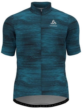 Odlo Radtrikot Full Zip Essential 411782-20788 mykonos blau graphic