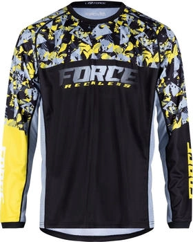 Force MTB Jersey Downhill Trikot reckless gelb schwarz
