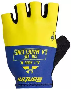 Santini Maillot Jaune Col De La Madeleine Kurze Handschuhe