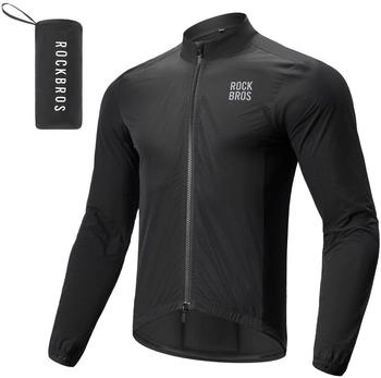 Rockbros Windjacke Fahrradjacke Ultraleichte Radsportjacke schwarz