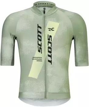 Scott RC Pro Fahrradtrikot kurzarm grau gelb 2026