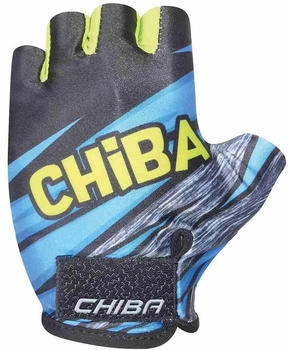 Chiba Kinder Fahrrad Handschuhe kurz (3050224) blau/gelb