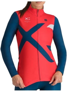 Sportful Squadra Jersey Langlaufjacke hibiscus/teal blue