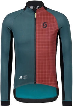 Scott RC Pro Warm Fahrradjacke aruba green/wood red