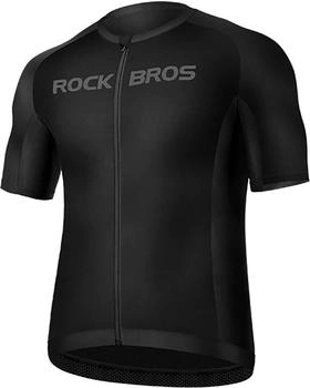 Rockbros Fahrradsporttrikot Atmungsaktiv & Reflektierend schwarz