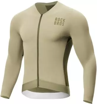 Rockbros Atmungsaktives Langarm-Radtrikot bräunlich-grau