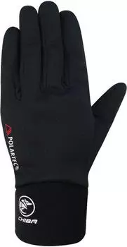 Chiba Polartec Extra Warm Winter-Fahrradhandschuhe schwarz