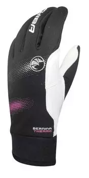 Chiba Bernina Thermo Softshell Fahrradhandschuhe schwarz/pink