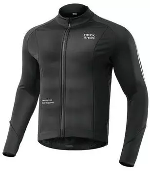 Rockbros Radtrikot Langarm Slim Fit schwarz