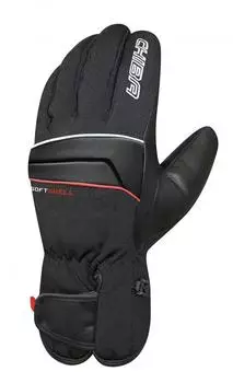 Chiba Softshell Alpin wasserdichte Radhandschuhe schwarz