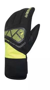 Chiba Core Plus wasserdichte Winter-Radhandschuhe schwarz/neongelb