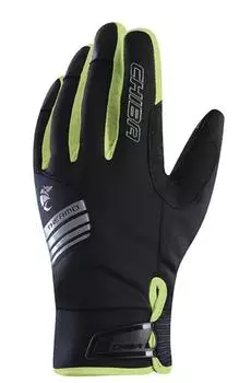 Chiba Thermo X-Cross Winterhandschuhe (25-81217-1003-1-9) schwarz/neongelb