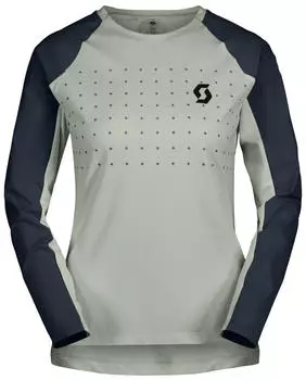 Scott Trail Vertic Pro Langarm-T-Shirt spray grau/dunkelblau/gr&uuml;n