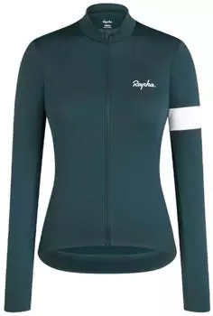 Rapha Core Thermal Langarm-Radtrikot (BPC01XXMSW) oliv-dunkelgr&uuml;n/wei&szlig;
