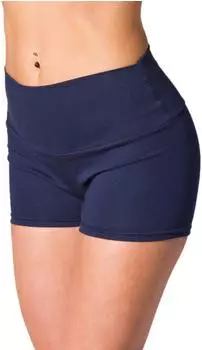 Alkato Sport Shorts mit Hohem Bund Hotpants Radlerhose (zuz-zu099-48-97-033) dunkelblau