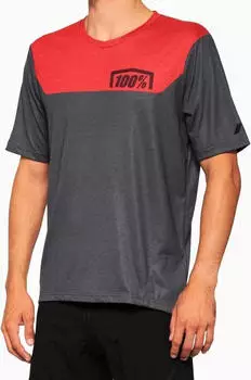 100% Airmatic Jersey Kurzarm carbón/rot racer