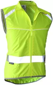 Salzmann Reflektierende Fahrradweste atmungsaktives Mesh R&uuml;ckentasche 3M gelb